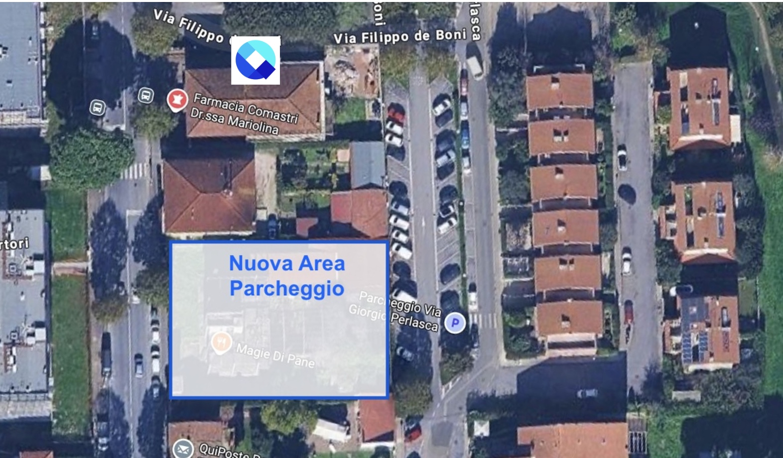 Parcheggio fronte ingresso